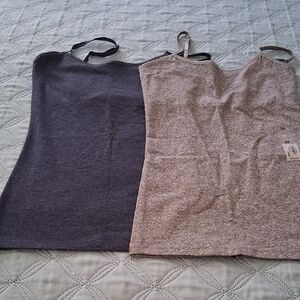 SO Perfect Cami in Heather Gray And Navy Blue